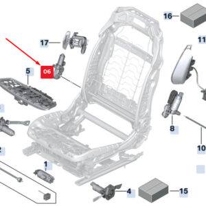 BMW 5 F07 Front Seat Backrest Adjustment Drive 52107314218 ORIGINAL