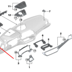 BMW 3 G20, G28 Right Instrument Panel Outer Trim 51456805560 6805560 ORIGINAL