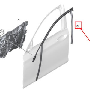 BMW 7 G11 Front Right Door Window Guide 51339481272 ORIGINAL