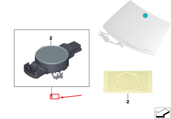 BMW 7 G11 Rain Sensor 61359397908 ORIGINAL