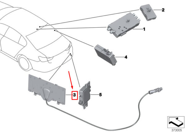 BMW 5 Touring G31 LTE Antenna 65209325726 ORIGINAL
