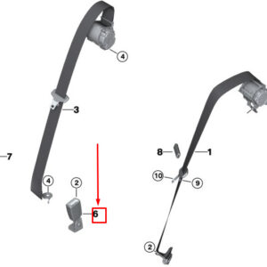 BMW X3 G01 Rear Left Seat Belt Buckle 72117414283 ORIGINAL