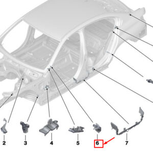 BMW 3 G20 Exterior Column A Molded Part 41007337531 ORIGINAL