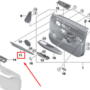 BMW 2 F45 Front Right Door Wood Trim 7349198 51417349198 ORIGINAL