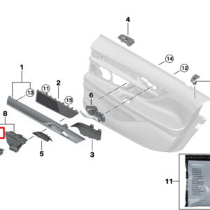BMW 7 G11, G12 Rear Right Door Ashtray Insert 51427457544 7457544 ORIGINAL