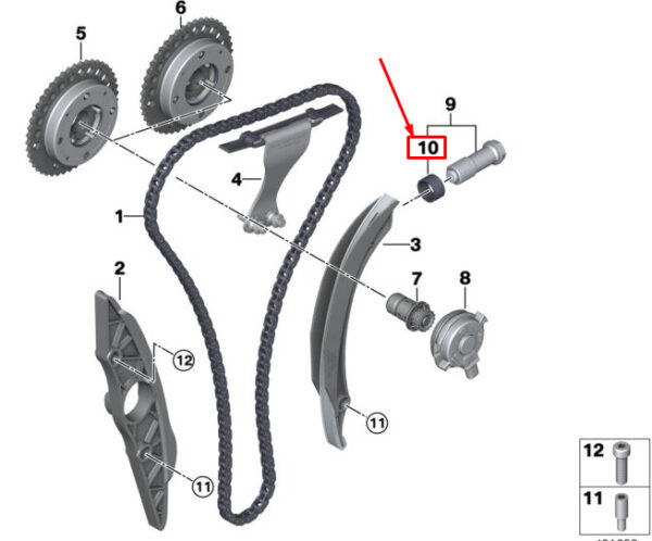 BMW 3 G20 Train-Timing Sealing Sleeve 11318678177 ORIGINAL