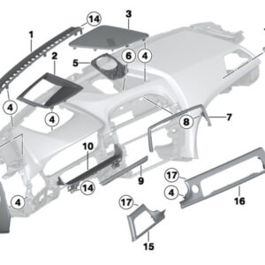 BMW 6 Coupe F13 Left Dashboard Leather Cover 51459254856 9254856 ORIGINAL