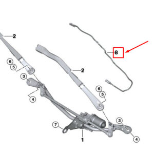 BMW 3 G20 Windshield Washer Jet With Hose 61619478359 ORIGINAL