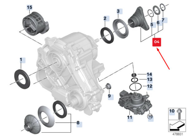 BMW 3 G20 Output Flange Set 27108642592 ORIGINAL