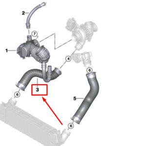 BMW 2 Cabrio F23 Intercooler Hose 8518474 11618518474 ORIGINAL