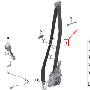 BMW 5 Touring G31 Front Right Seatbelt 72117430120 ORIGINAL