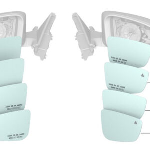 BMW 7 G11 Front Left Door Mirror Glass 51167468661 ORIGINAL