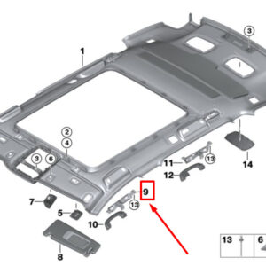 BMW 5 G31 Front Right Grab Handle Bracket 7384556 51167384556 ORIGINAL
