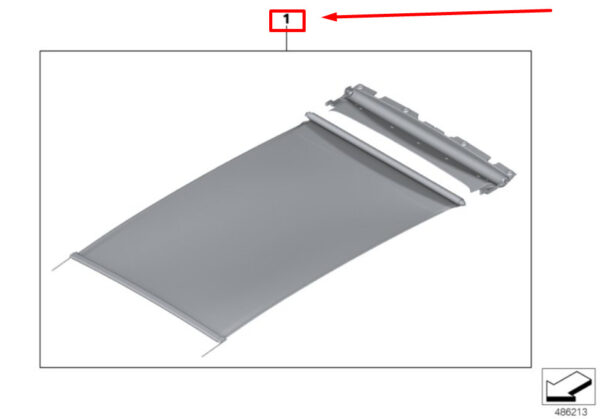 BMW X3 G01, F97 Sunroof Roller Sunblind 54107493145 7493145 ORIGINAL