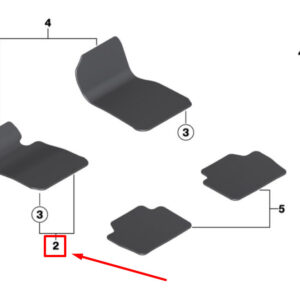 BMW 2 Cabrio F23 Front Left Velours Floor Mat 7294074 51477294074 ORIGINAL