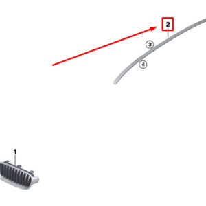 BMW 3 F30, F80 Right Roof Moulding Trim 51137312618 7312618 ORIGINAL