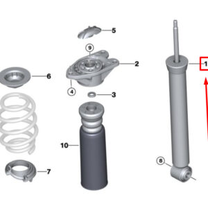 BMW 2 Active Tourer F45 Rear Shock Absorber 6852428 33526852428 ORIGINAL