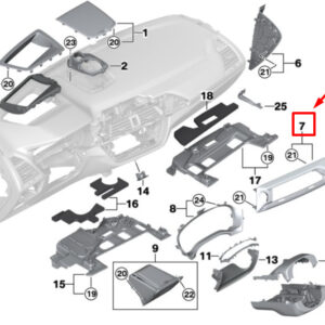 BMW X3 G01 Instrumental Panel Trim 51456820690 6820690 ORIGINAL