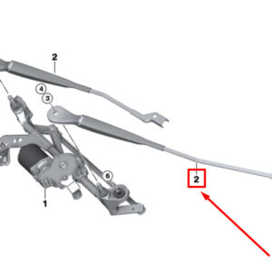 BMW 2 Active Tourer F45 Front Right Wiper Arm 61619464504 9464504 ORIGINAL