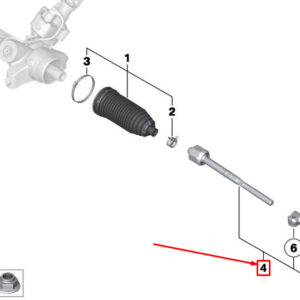 BMW X3 G01 Left Steering Tie Rod 32106871884 ORIGINAL