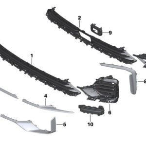 BMW X7 G07 Front Right Bumper Grille 51117423102 ORIGINAL