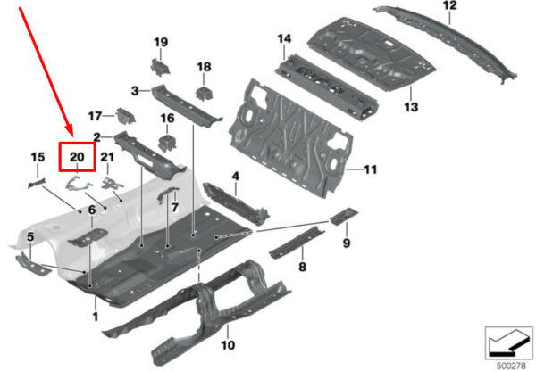 BMW 6 Gran Turismo G32 Front Acsm Bracket 41129851325 9851325 ORIGINAL