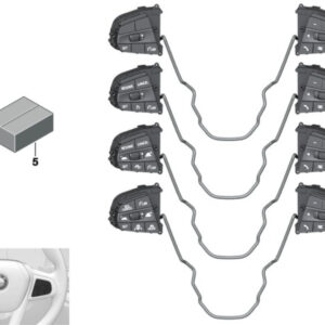 BMW 3 G20 Steering Wheel Multifunct. Switch 61319873213 9873213 ORIGINAL