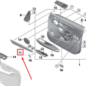 BMW 2 Active Tourer F45 Front Right Door Trim 51417370508 7370508 ORIGINAL