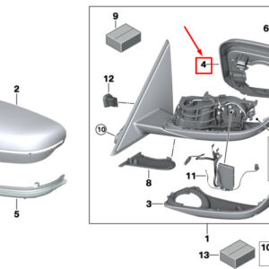 BMW 3 G20 Right Mirror Supporting Ring 51167498198 ORIGINAL