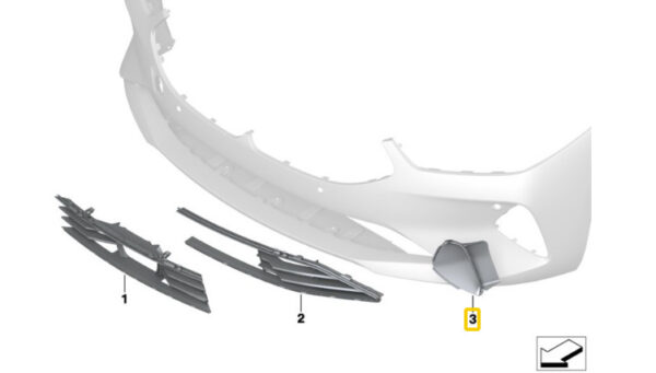 BMW 8 Cabrio G14 Front Bumper Left Finisher Trim 51117465425 ORIGINAL
