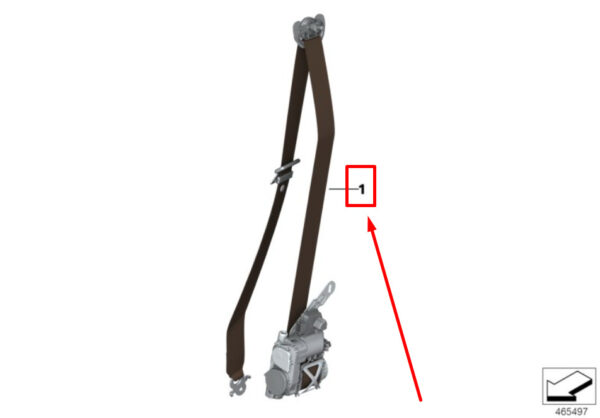 BMW 7 G11, G12 Front Left Upper Seat Belt 7988863 72117988863 ORIGINAL