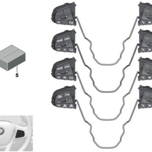 BMW 3 G20 Steering Wheel Multifunction Switches 61319873222 ORIGINAL