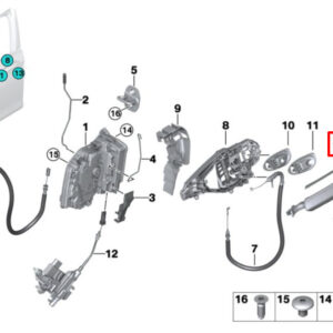 BMW 7 G12 Front Right Exterior Door Handle Cover 51215A06748 5A06748 ORIGINAL