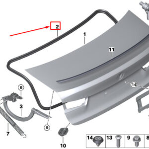 BMW 3 G20 Rear Trunk Lid Sealing 51769465400 ORIGINAL
