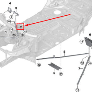 BMW X6G06 Right Strut Brace Bulkhead 7337924 51617337924 ORIGINAL