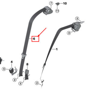 BMW 3 G20 Rear Centre Seatbelt 72118076382 ORIGINAL