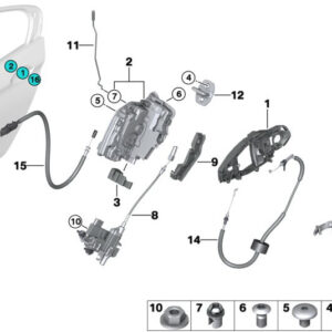 BMW 6 Gran Turismo G32 Front Left Door Exterior Handle 51218492215 ORIGINAL