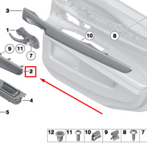 BMW 7 F02 Right Door Loudspeaker Cover 7327204 51427327204 ORIGINAL