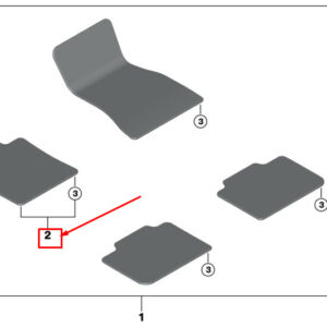 BMW 6 Gran Turismo G32 Front Left Floor Mat 51477943009 ORIGINAL