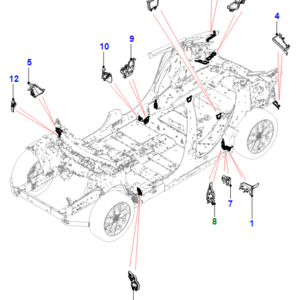 JAGUAR I-PACE X590 Front Left Sill Insulator T4K4960 ORIGINAL