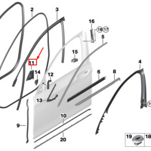 BMW 7 G11 Right Mirror Triangle Cover 51417458446 ORIGINAL
