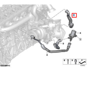 BMW 3 G20 Turbocharger- Coolant Pump Hose 11538596394 ORIGINAL