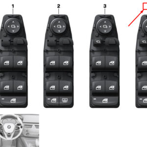 BMW 6 Gran Turismo G32 Front Left Door Window Switch 61317942001 ORIGINAL