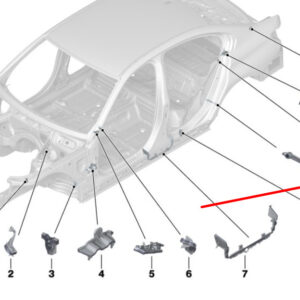 BMW 3 G20, G28 Lower Body C-Pillar Baffle Plate 41007341171 7341171 ORIGINAL