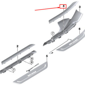 BMW 7 G11 Rear Right Cover Strip Cover 51477378052 ORIGINAL