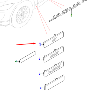 JAGUAR I-PACE X590 Left Front Side Badge T4K8433 ORIGINAL