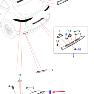JAGUAR I-PACE X590 Left Side Inner Tail Light RHD 453123486 ORIGINAL