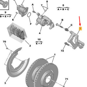 CITRO�N JUMPY MK3 Rear Brake Caliper Yoke 1673598080 ORIGINAL