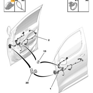 CITRO�N JUMPY MK3 Front Door Harness Clip 6596CY ORIGINAL