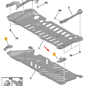 CITRO�N C3 MK3 SX Left Underbody Protector Bracket 9813306680 ORIGINAL